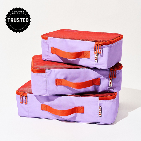 Twilight Purple 3-Piece Suitcase Packing Cube Set | Cram Travel